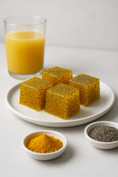 Bocaditos de gelatina con piña, cúrcuma y chía: 7 pasos fáciles para un snack saludable — imagen 1