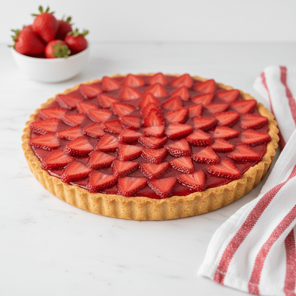 tarta de fresas con gelatina - imagen